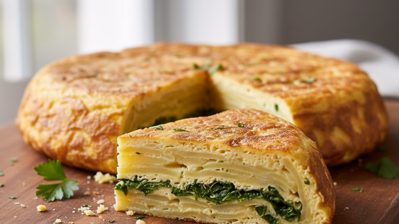 Tortilla Española con Espinaca